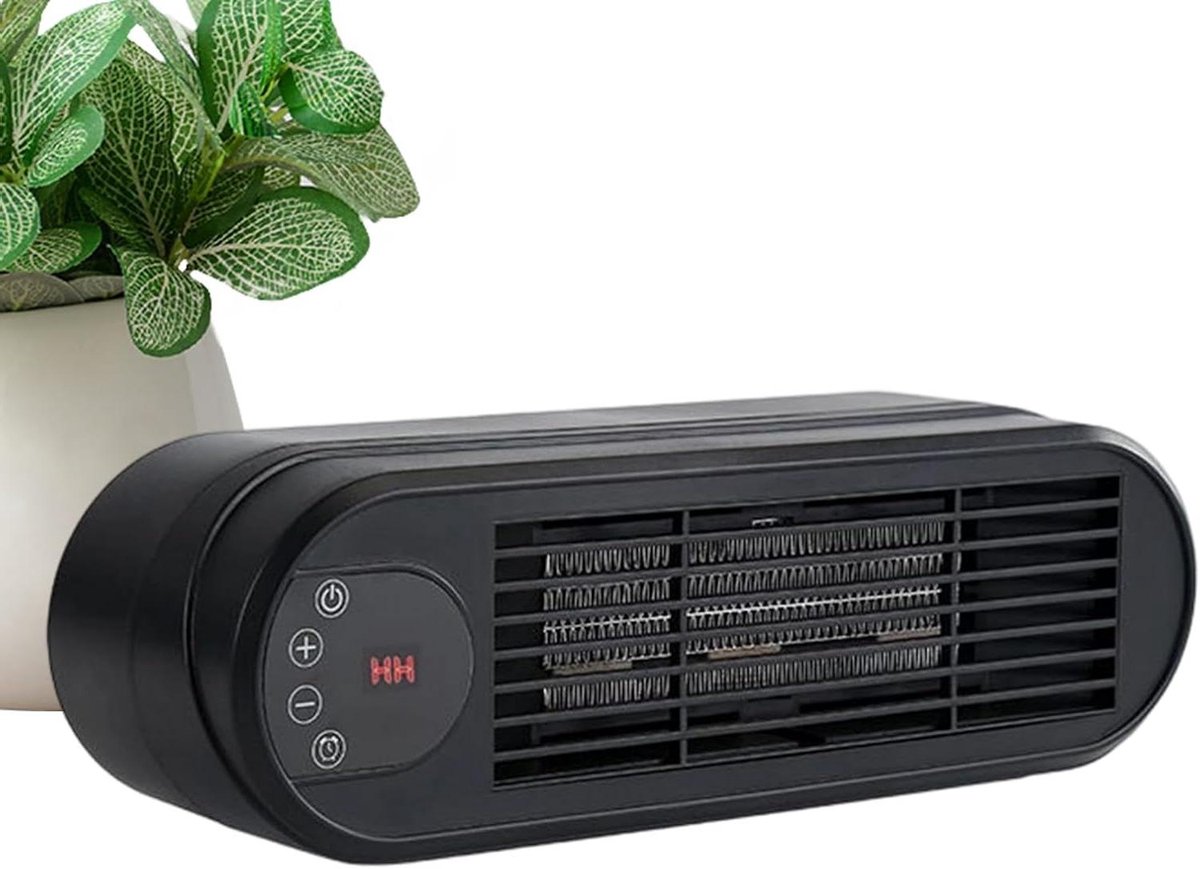 Mini Elektrische Verwarmer - Draagbare Kamerwarmer - Snelle Verwarming - Stille Werking - 10.3x11.4x10.3 cm - Wit