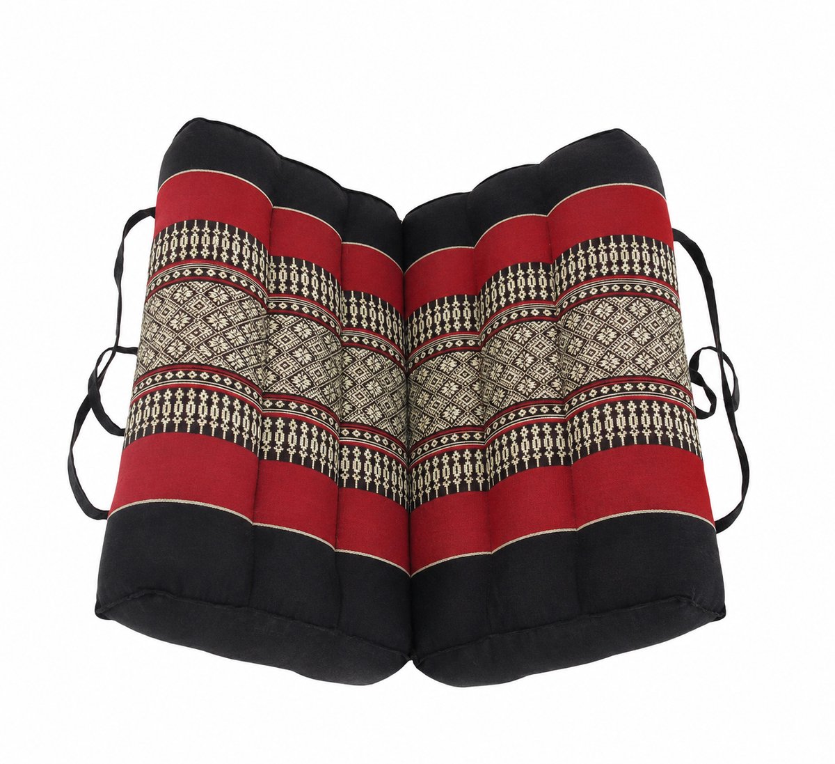 Fine Asianliving Thais Kussen Meditatie Mat Yoga Blok Uitklapbaar 40x40x7cm Kapok Rood Meditatie Mat Matras