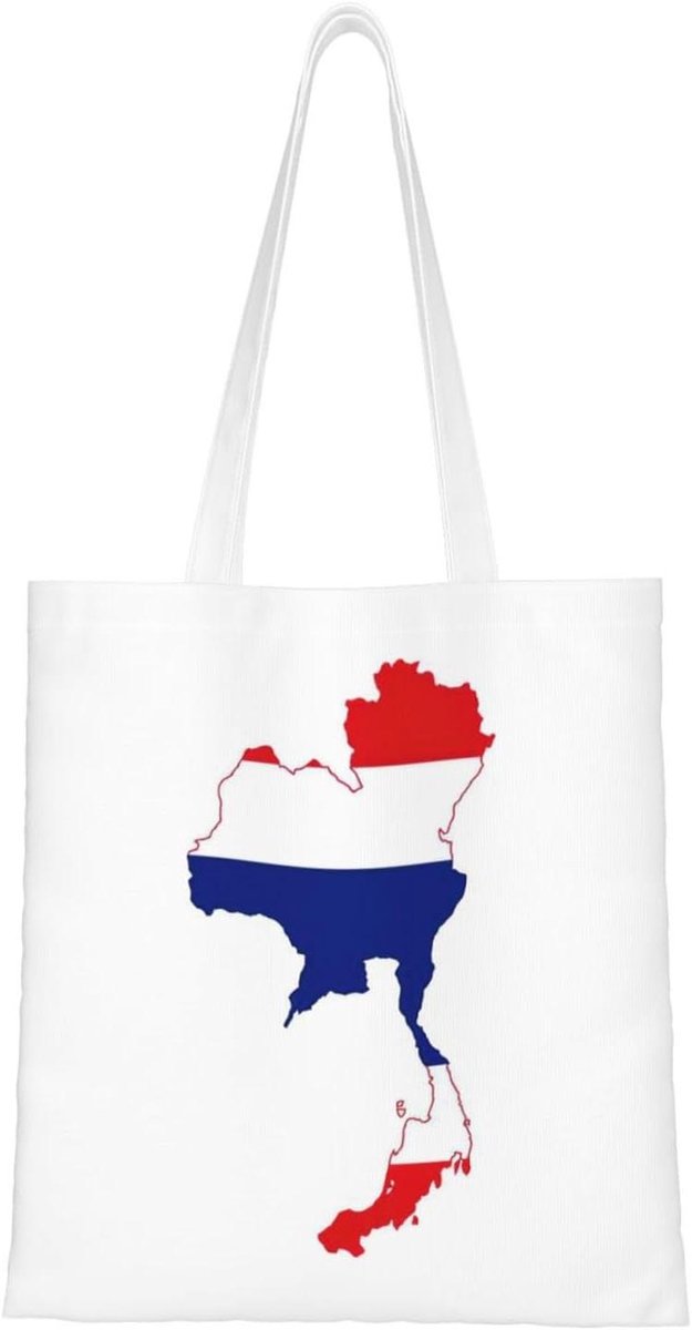 Draagtas Vlag Kaart - Handtas Schoudertas - Dagelijks Gebruik - Opvouwbaar Ontwerp - 36 x 10 x 36 cm - Zwart