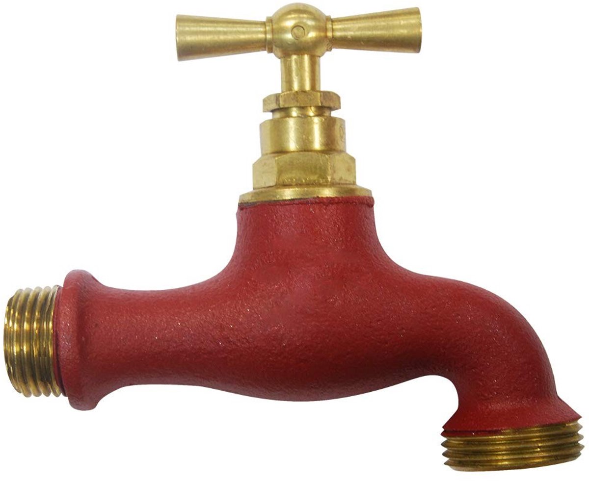 Omgoods - Boutt Tap van Messing - Wandmontage voor Verbinding 15 x 21 en 20 x 27