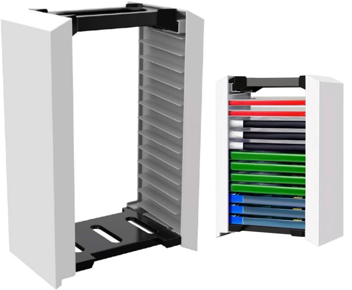 Omgoods- Game Disc Houder Hoogwaardig ABS - Opbergplank - Game Storage Tower - PS5 Compatibel - Stapelbaar - Duurzaam in gebruik - Game Opslag