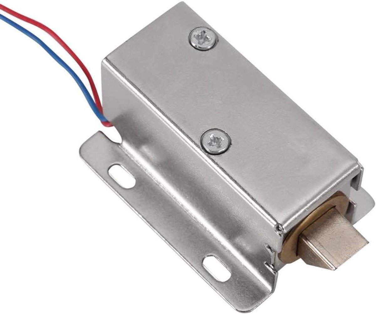 Elektrisch Magneetslot - Elektromagnetisch Slot Kastslot - Kasten Beveiligen - Verstelbare Tong - 54x41x27mm - Zilver