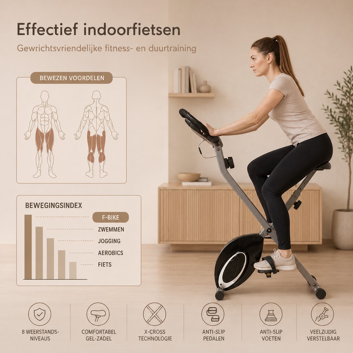 Ultrasport F-Bike Opvouwbare Hometrainer thumbnail 3