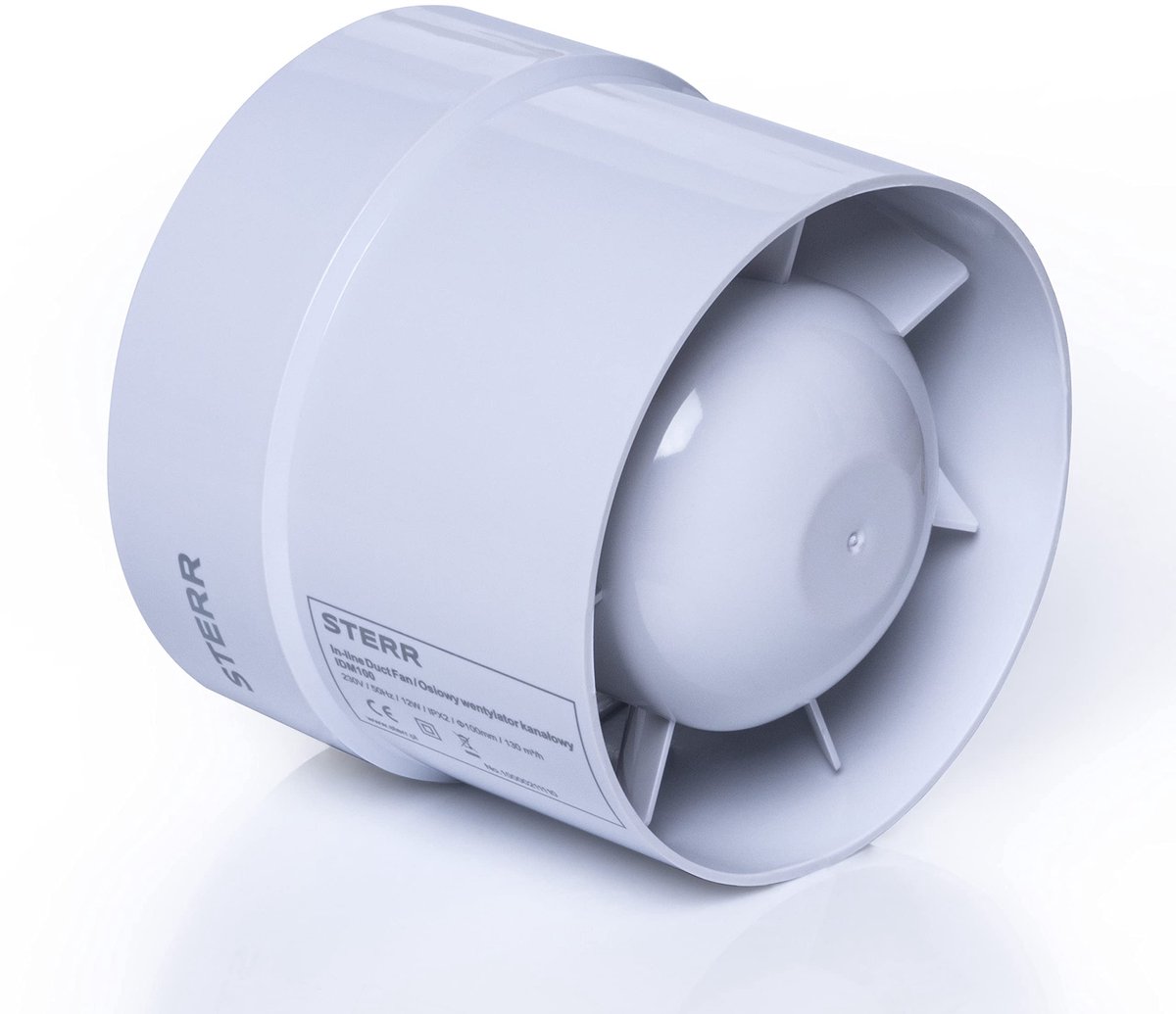 Omgoods - Inline ventilator 100mm met 130 m³/h capaciteit
