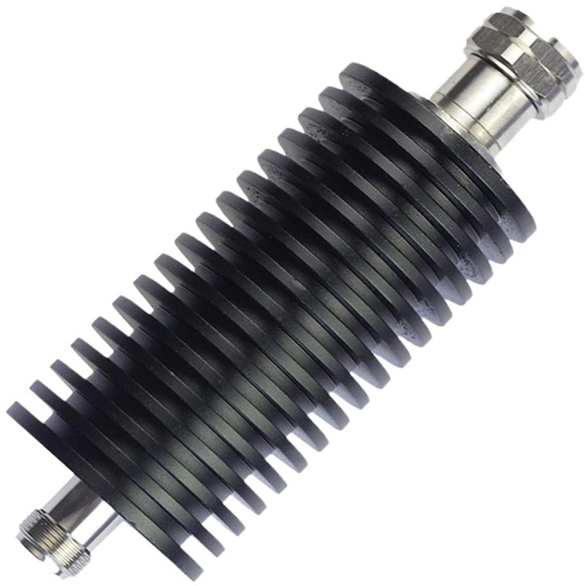 Coaxiale Verzwakker - RF Demper Mini DIN - Signaal Dempten - 43-10 naar N-bus - 103 x 50 mm - Zilver