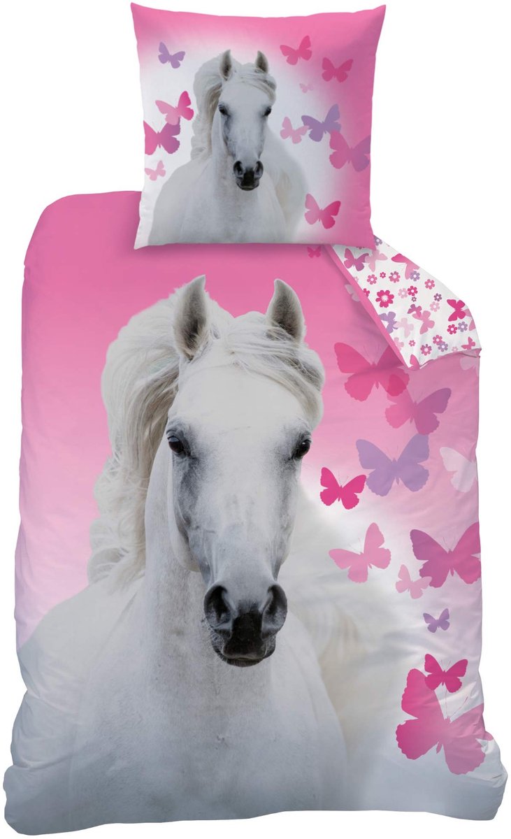 Omgoods - Dekbedovertrekset met Paarden en Vlinders