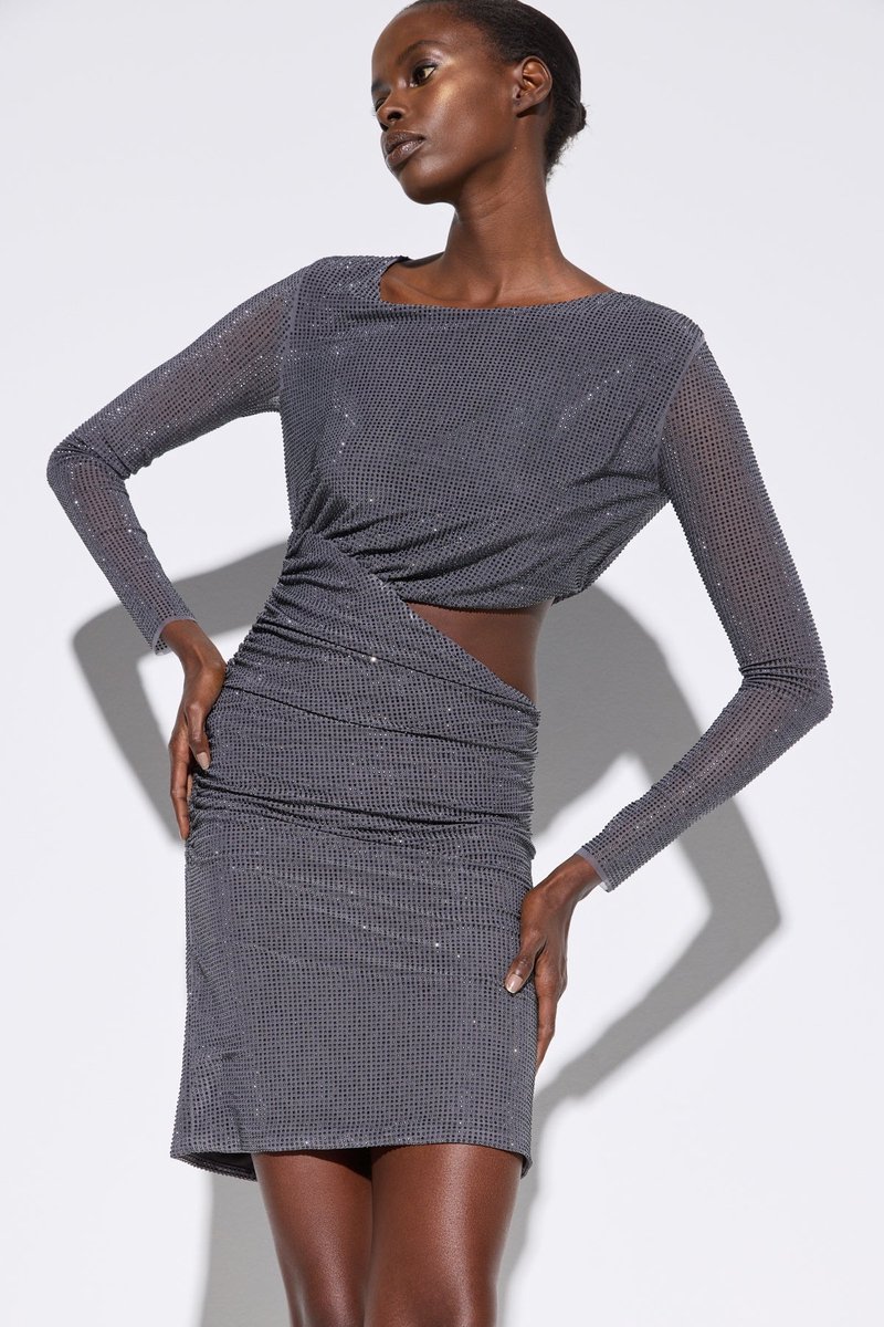 Robe mini entièrement ornée