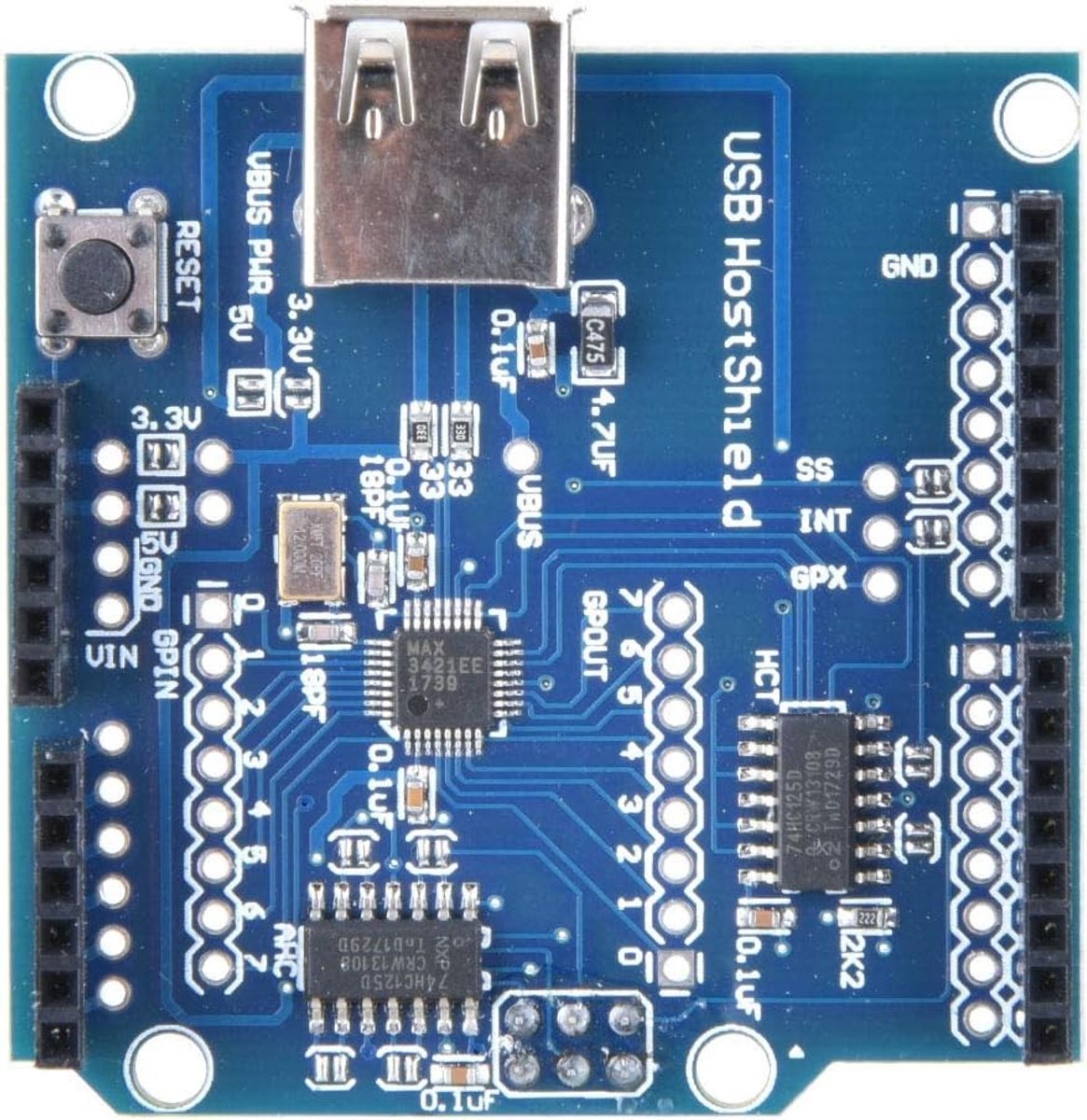USB Host Shield voor Arduino, Ondersteuning voor Android en Duemilanove, USB Host Bescherming en Uitbreiding
