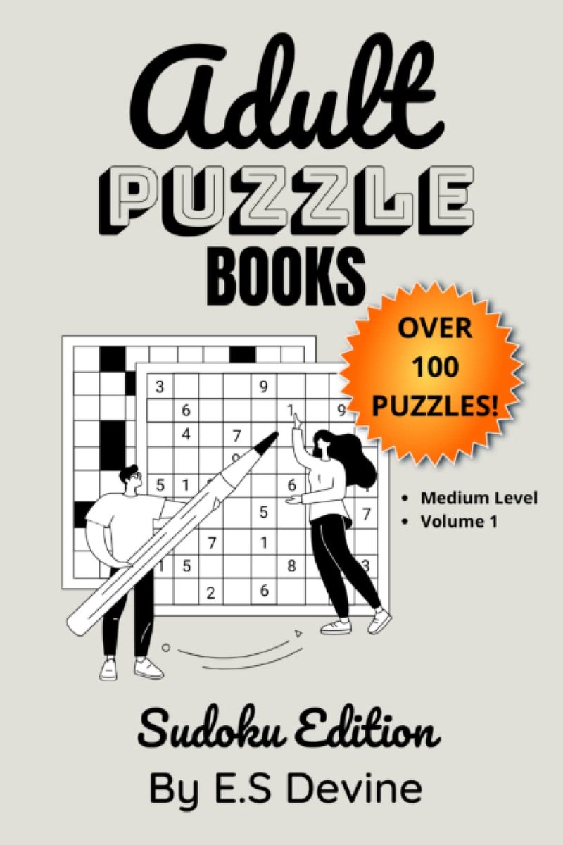SnelShoppen - Volwassen Puzzelboeken Sudoku Editie Medium Niveau Deel 1 - 100 Puzzels voor Vermaak en Ontspanning - Perfect voor Thuis of Onderweg