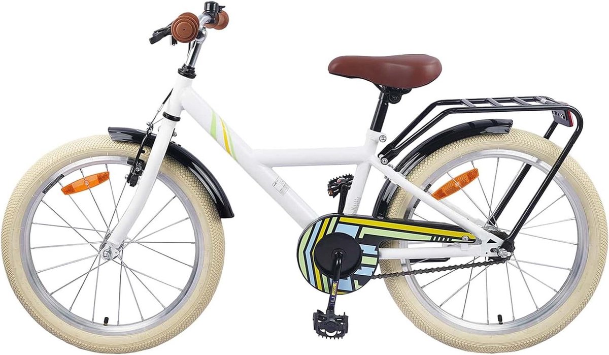 Kinderfiets Loopfiets Peuterfiets Leren Fietsen Stabiel Stalen Frame 18 inch Wit