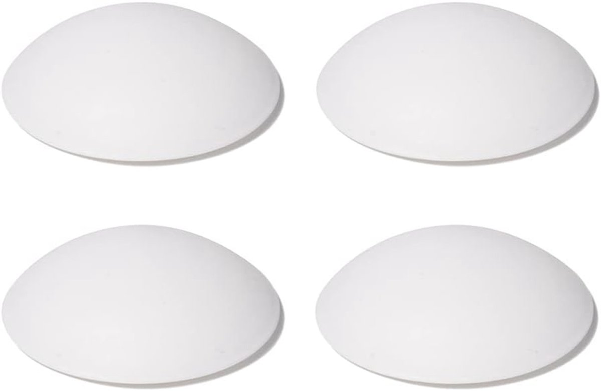 SnelShoppen - Zelfklevende Deurbuffer - Wandbescherming voor Deurhendel - Wit - 60 mm - 4 Stuks - Muurbescherming - Voor Thuis en Kantoor