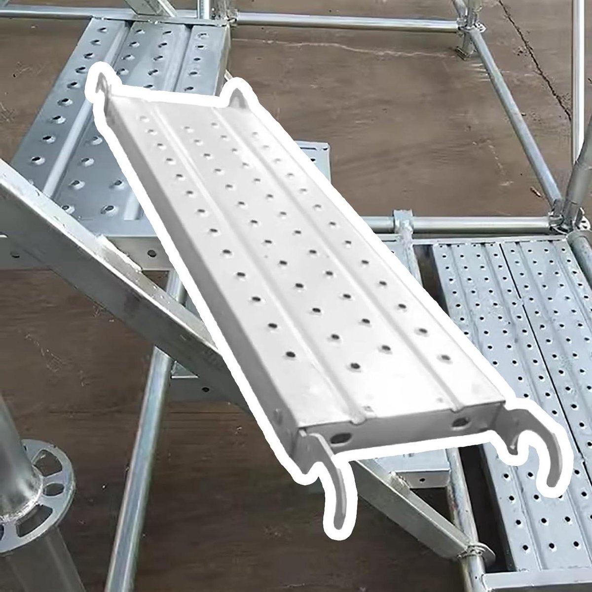 Werkplatform Steigerplank - Loopplank Steiger - Veilig Werken - Antislip Textuur - 90-180 cm - Zilver