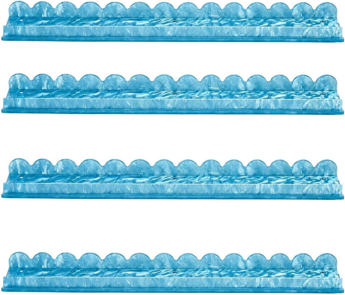 Mahjong Tegelhouder - Mahjong Schuivers - Spel Organisatie - Waterdicht Acryl - 4 Stuks - Blauw