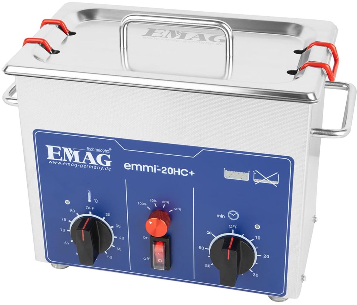 SnelShoppen - Ultrasone Cleaner 2L 120W met Verwarming - RVS Schoonmaakapparaat voor Brillen, Sieraden, Horloges en Meer