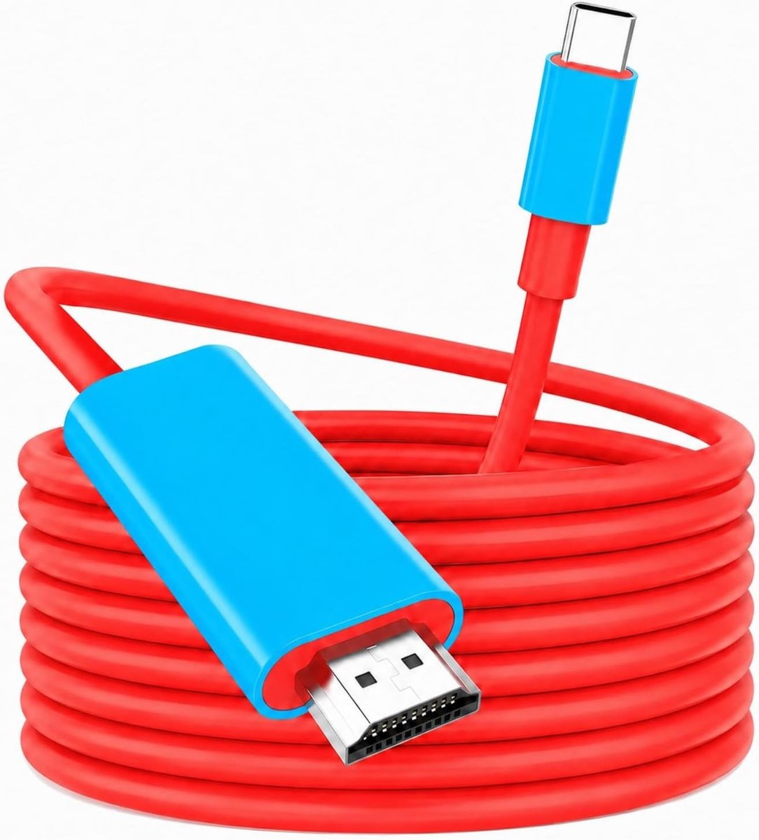 HDMI-kabel met USB C voor Switch 2/OLED, 3-in-1 tv-adapter met 100 W PD snel opladen, 4K video-uitgang, draagbaar dockingstation, compatibel met Steam Deck, MacBook en iPad, 2 meter lengte