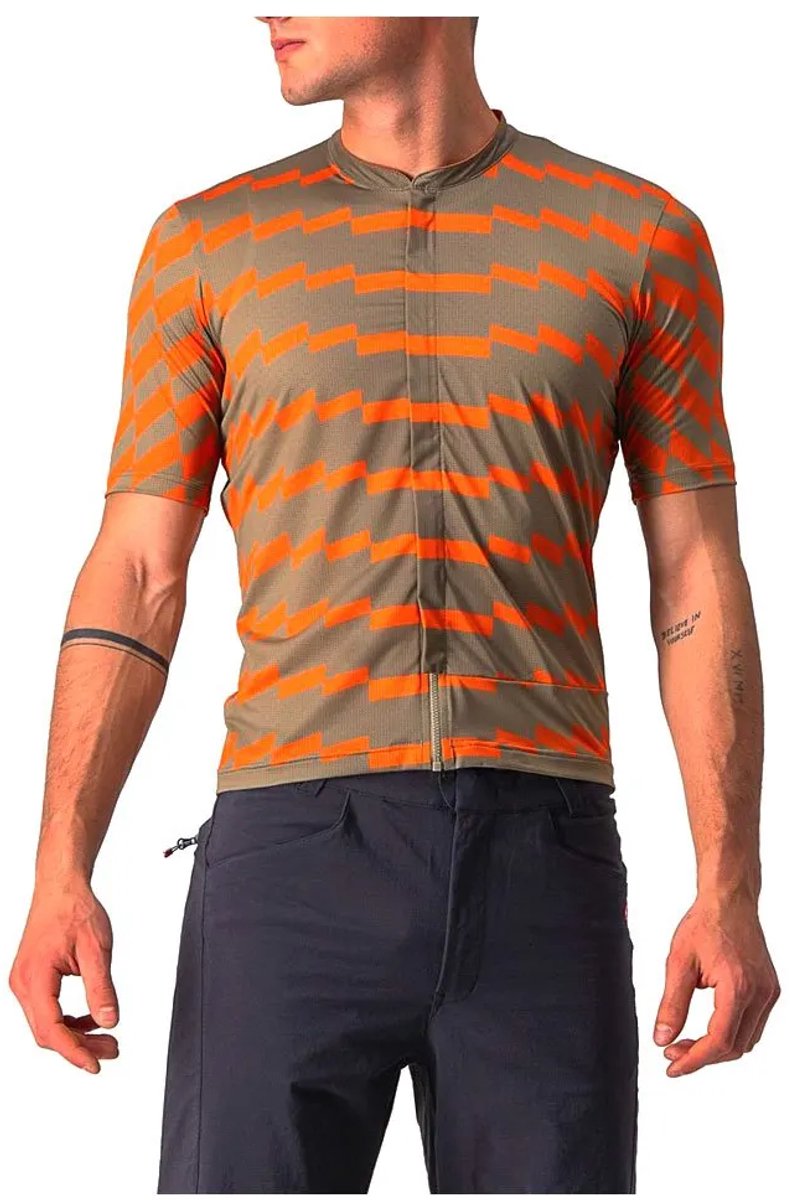 Castelli Unlimited Sterrato Korte Mouw Wielertrui Groen S Man