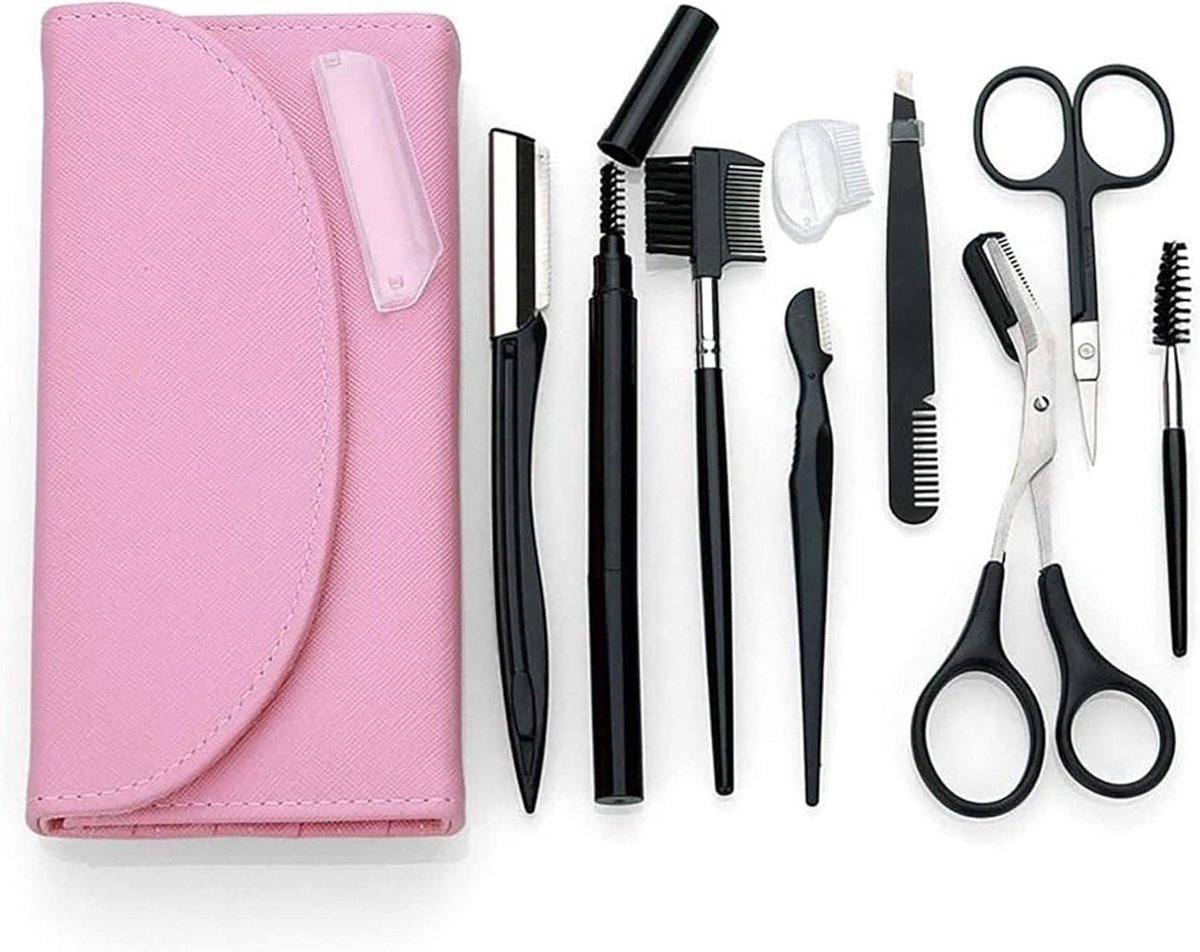 Wenkbrauw Styling Set - Grooming Kit - Wenkbrauwen Vormgeven - 8-Delige Complete Set - 18 x 9 x 3 cm