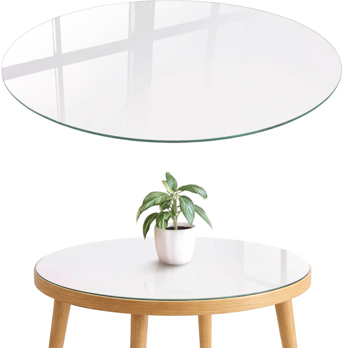 ArtPrintCave Pastelkleurige achtergrond Glazen Tafelblad fi70 cm - Tafelblad Rond - Wit Keukentafel - Achtergronden en patronen Bureaublad