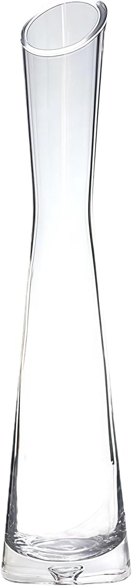 Glazen bloem vaas 25cm hoog - handgemaakt - decoratieve bud vaas - stijlvol voor thuis - ShopVlot