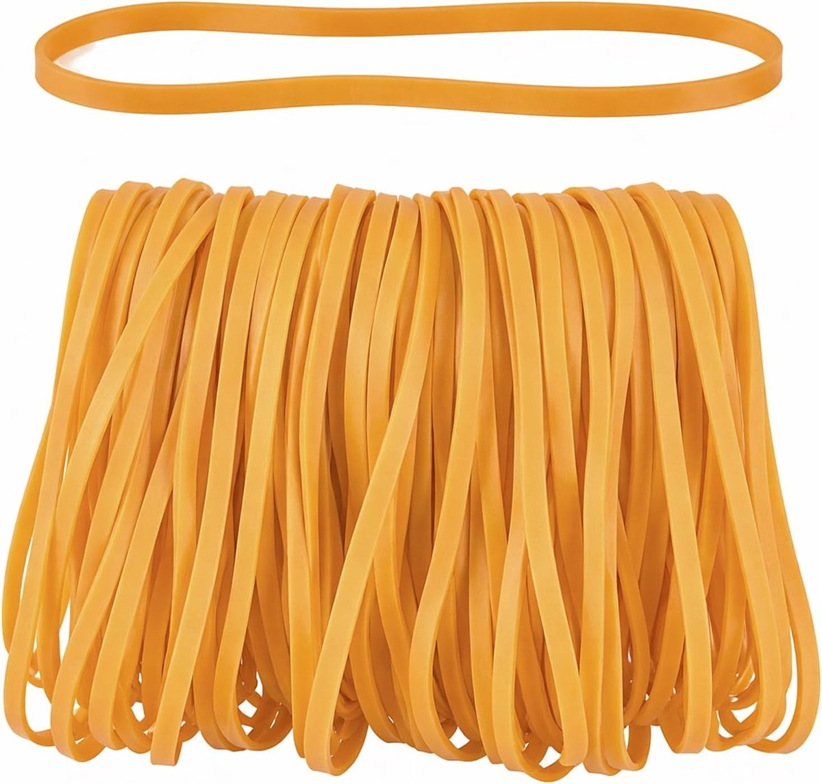 SnelShoppen - Pack van 100 Elastische Ringen 5mm x 10cm Rubber Bands - Brede Dikke Elastaanbanden met Goede Elasticiteit voor Kantoor, Thuis en School
