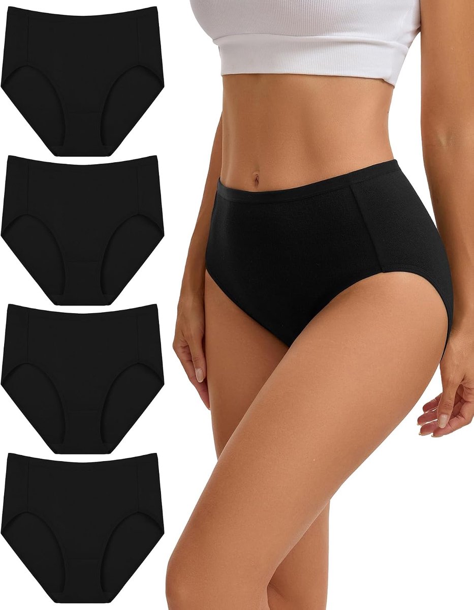 Onderbroeken dames katoen ondergoed vrouwen hoge taille slips zachte slipjes 4-pack