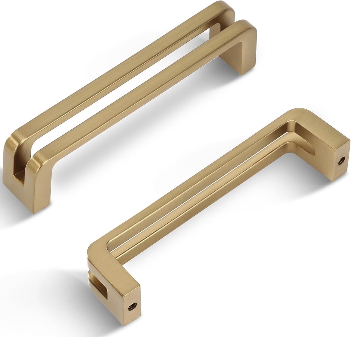 Deurgrepen,keukenkastgrepen, Deurgrepen,Meubelgrepen voor keukenkasten, kledingkasten,meubelgrepen,kastgrepen,96mm gatafstand,Goud 6 stuks