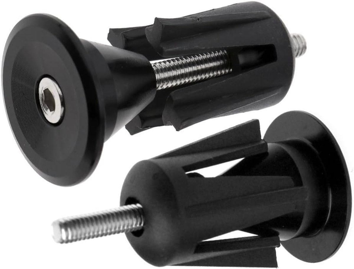 Eindstekker voor fietsstuur, aluminium, 2 stuks