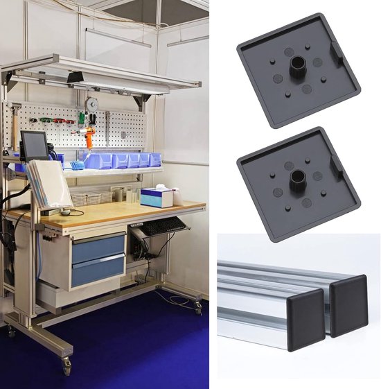 30 STKS Aluminium Profielen Eindkap Cover Plastic Bevestigingsmiddelen voor 3030 Europese Standaard Industriële Aluminium Profielen Zwart 30x30mm — afbeelding 3