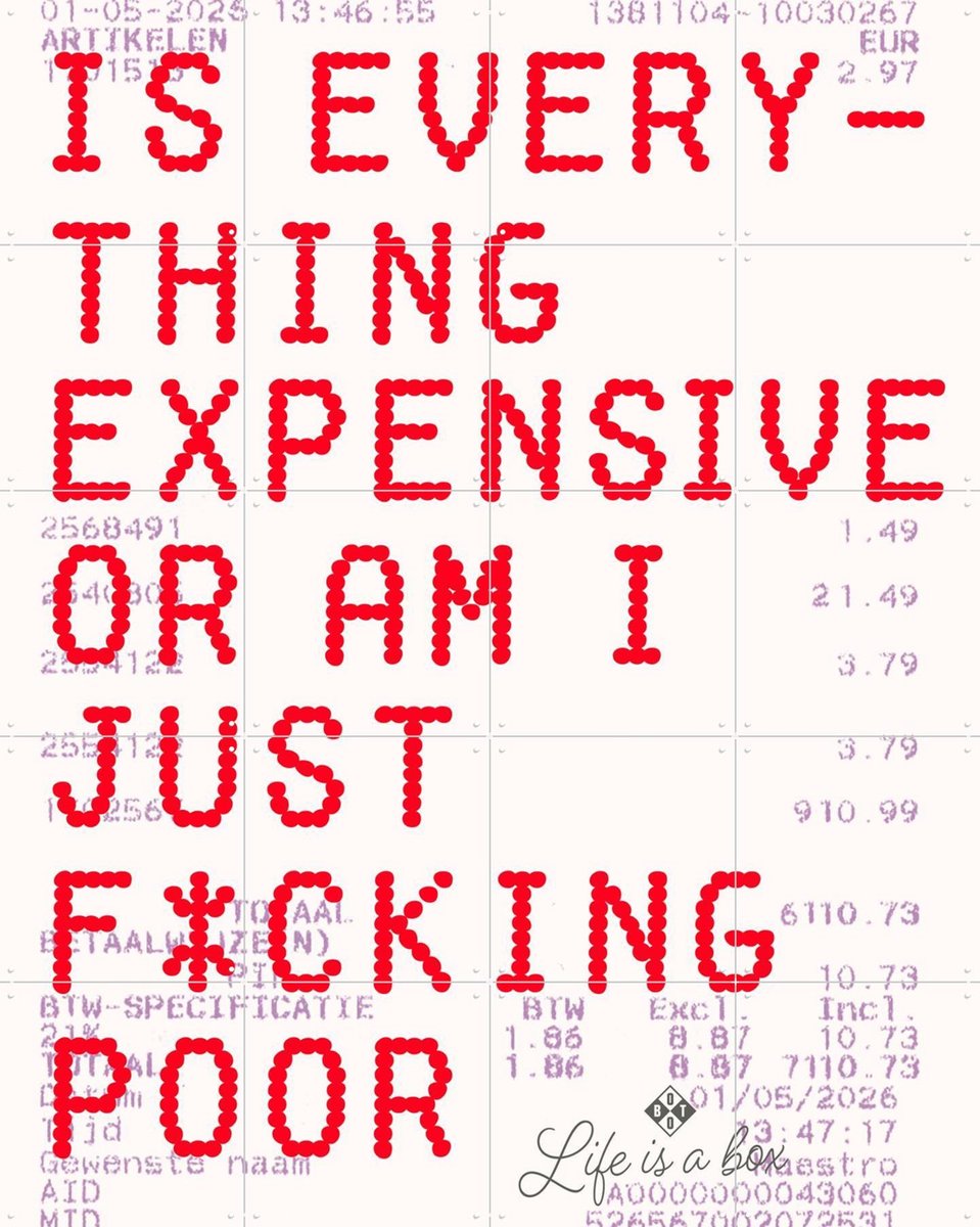 IXXI Is Everything Expensive, Studio Boot - 80 x 100 cm - Gratis ophangtool - Grote wanddecoratie en posters - Digitale Kunst, Modern, Typografie