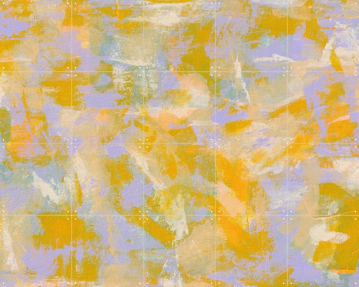 IXXI Aix en Provence, Studio Maren - 100 x 80 cm - Gratis ophangtool - Grote wanddecoratie en posters - Abstract, Kleurrijk, Kwaststreken, Speels