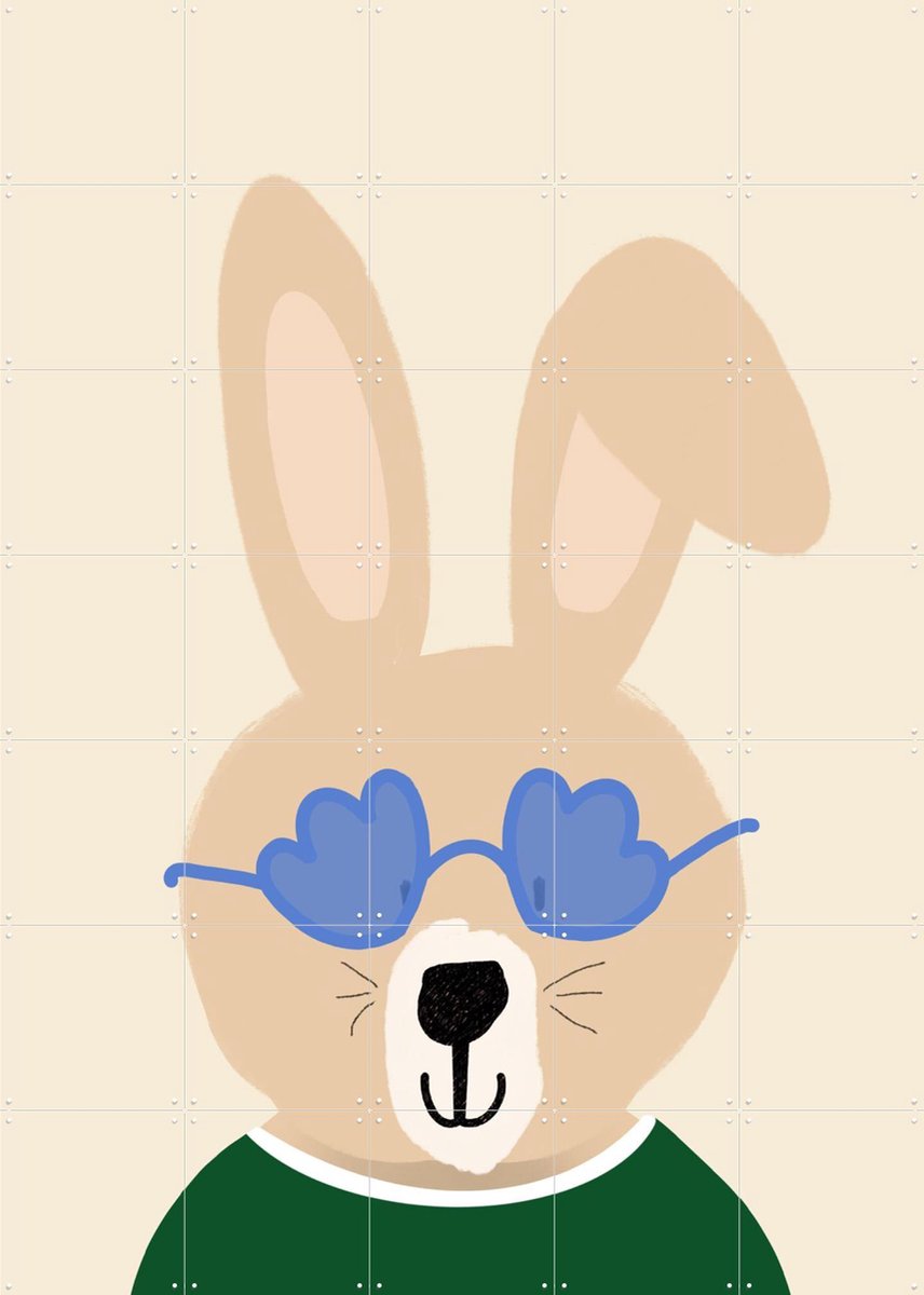 IXXI Peppe, Stadse Spruiten | door Miek illustreert - 100 x 140 cm - Gratis ophangtool - Grote wanddecoratie en posters - Illustraties, Speels