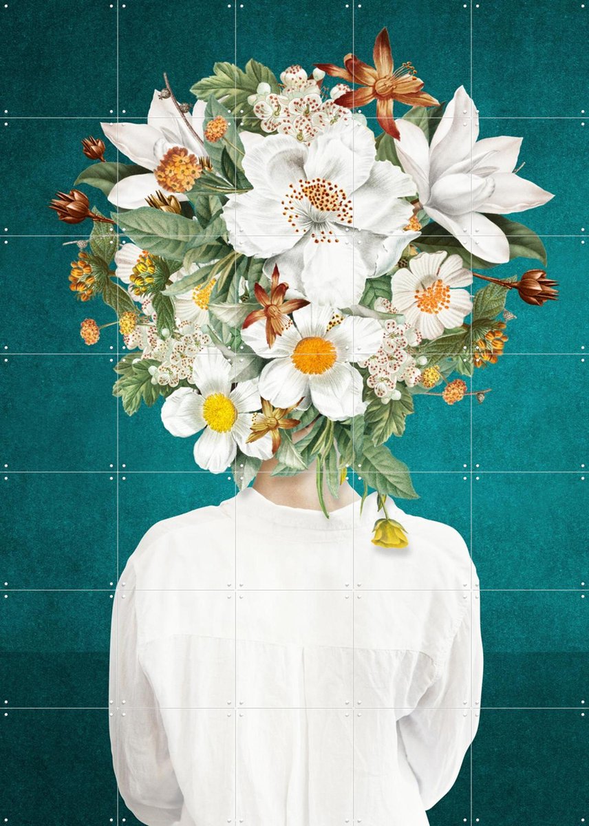 IXXI A New Hairdo, Marja van den Hurk - 100 x 140 cm - Gratis ophangtool - Grote wanddecoratie en posters - Modern, Digitale Kunst, Illustraties