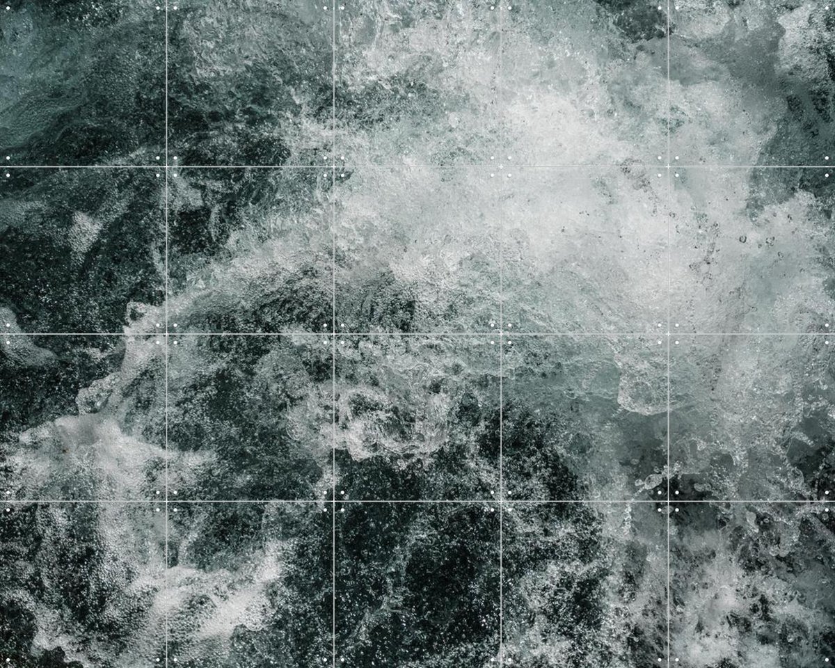 IXXI Aerial Water View, Photolovers - 100 x 80 cm - Gratis ophangtool - Grote wanddecoratie en posters - Geometrische Kunst, Fotografie, Realisme