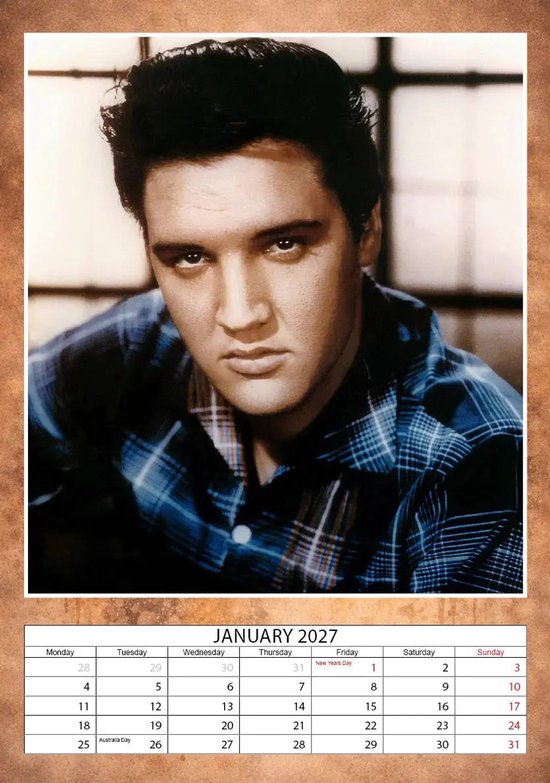 Elvis Presley Kalender 2027 A3