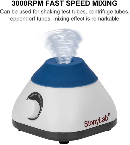 Mini Vortex Mixer - Tafelblad Mixer Vortexer - Vloeistoffen Mengen - Touch Start Bediening - Tot 50 ml - Wit van MINI — afbeelding 5