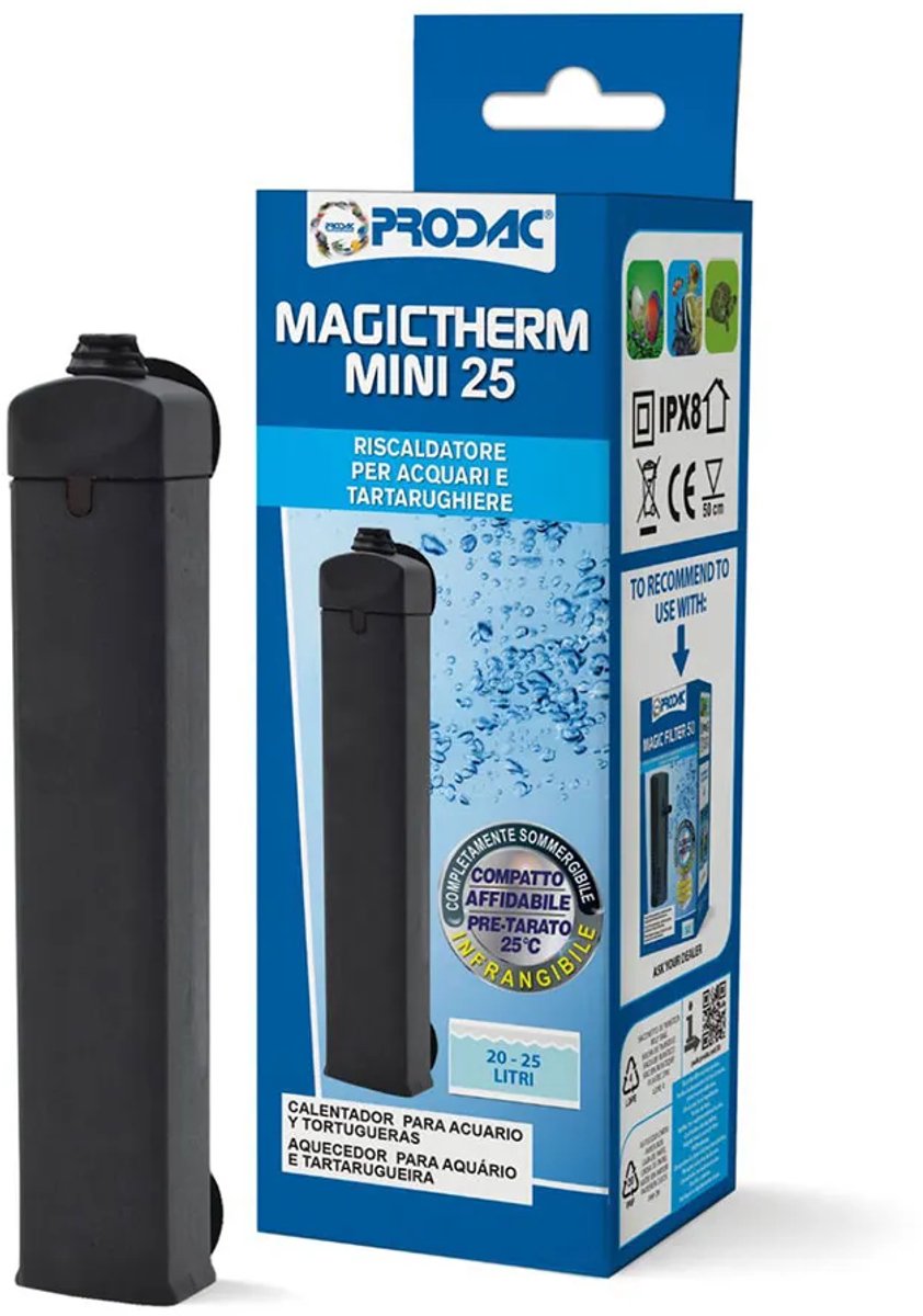 Prodac Magictherm Mini Aquariumverwarmer 25w Transparant One Size / EU Plug 220V