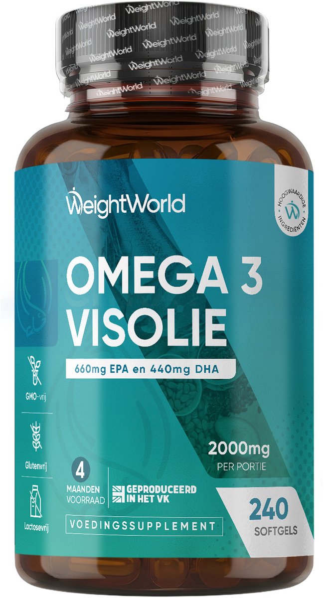 WeightWorld Omega 3 Visolie – 240 softgels