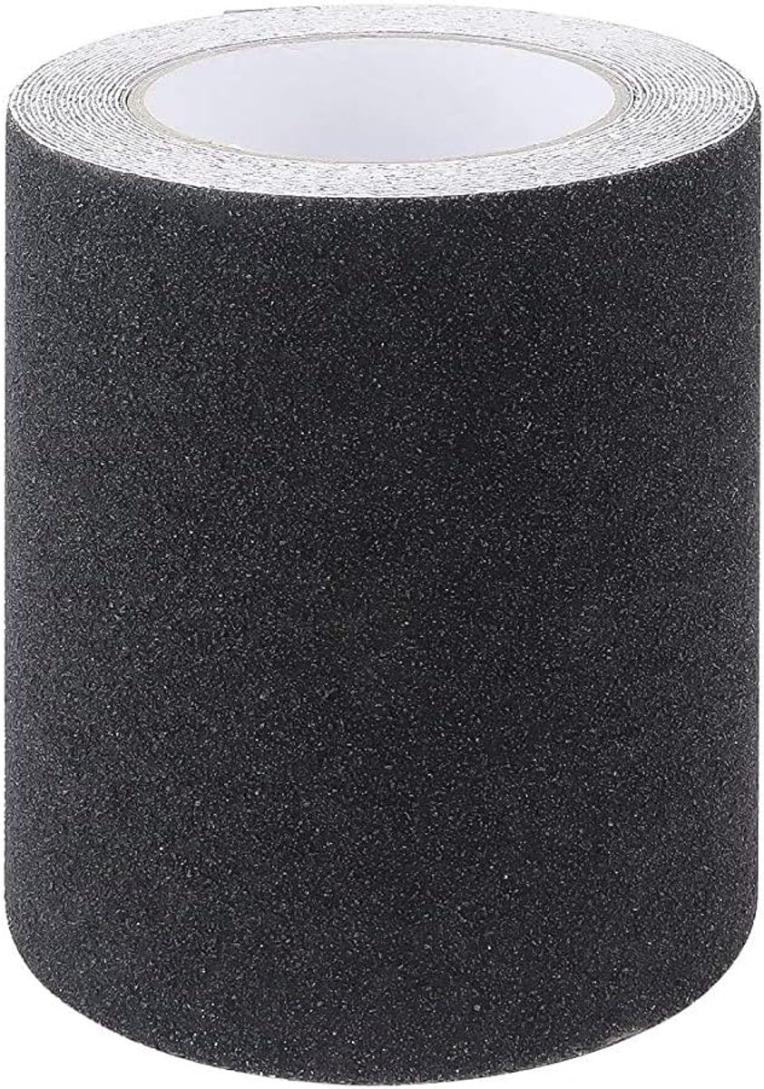 Tape, 15 cm x 5 m, zwart antislipgriptape met hoge tractie, sterke strip, schuurkleefband voor trappen, looptreden, hellingen, buiten en binnen