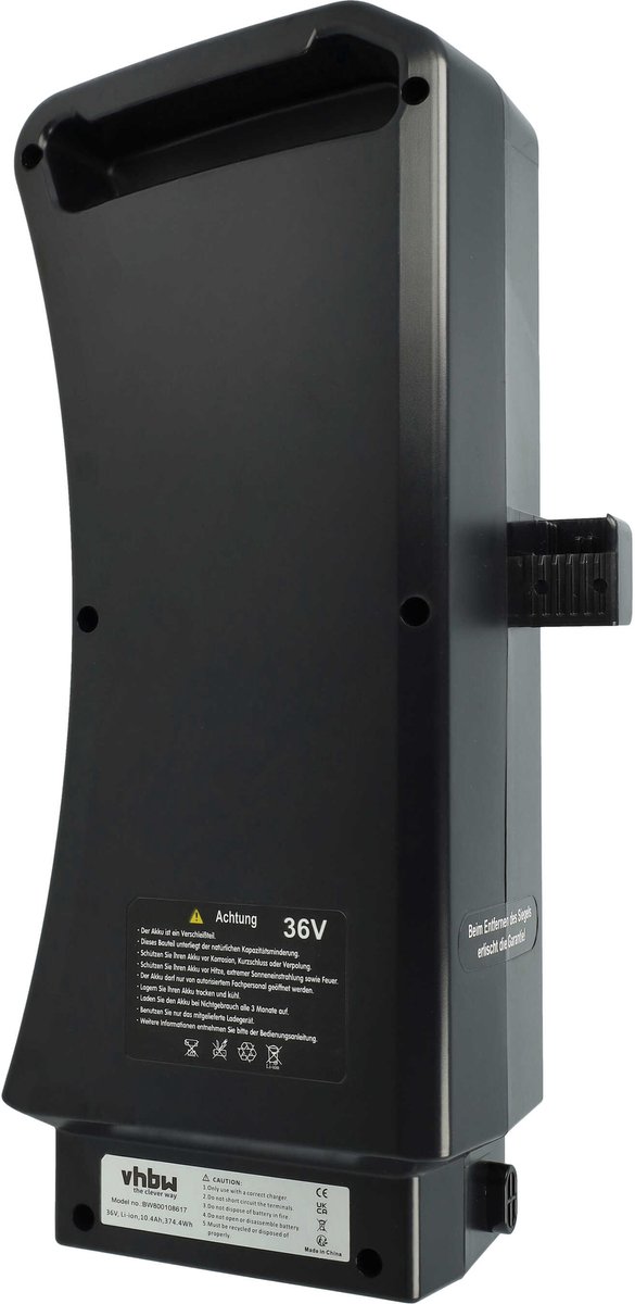 vhbw-accu compatibel met Prophete Alu-City Didi-Thurau-Edt, Comfort en Comfort Plus e-bikes (10,4 Ah, 36 V, Li-ion) - Zwart