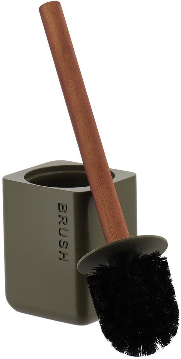 Tendance toiletborstel London - groen - H38 x D10 cm - kunststof - wc borstel