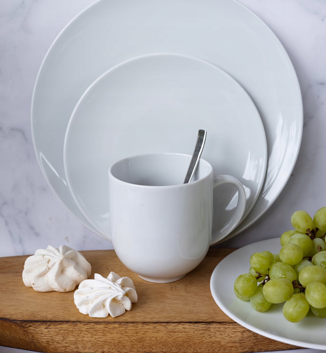 Lubiana Vanille Servies 24-delig Wit Porselein voor 6 Personen