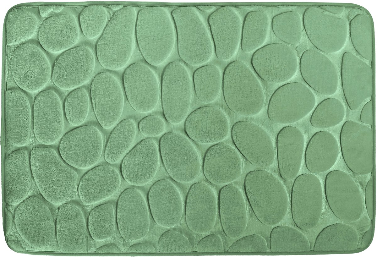 MSV Badmat Antislip – Zachte Absorberend Badkamer Mat met Kiezelsteendesign – Badmatten voor Douche en Bad
