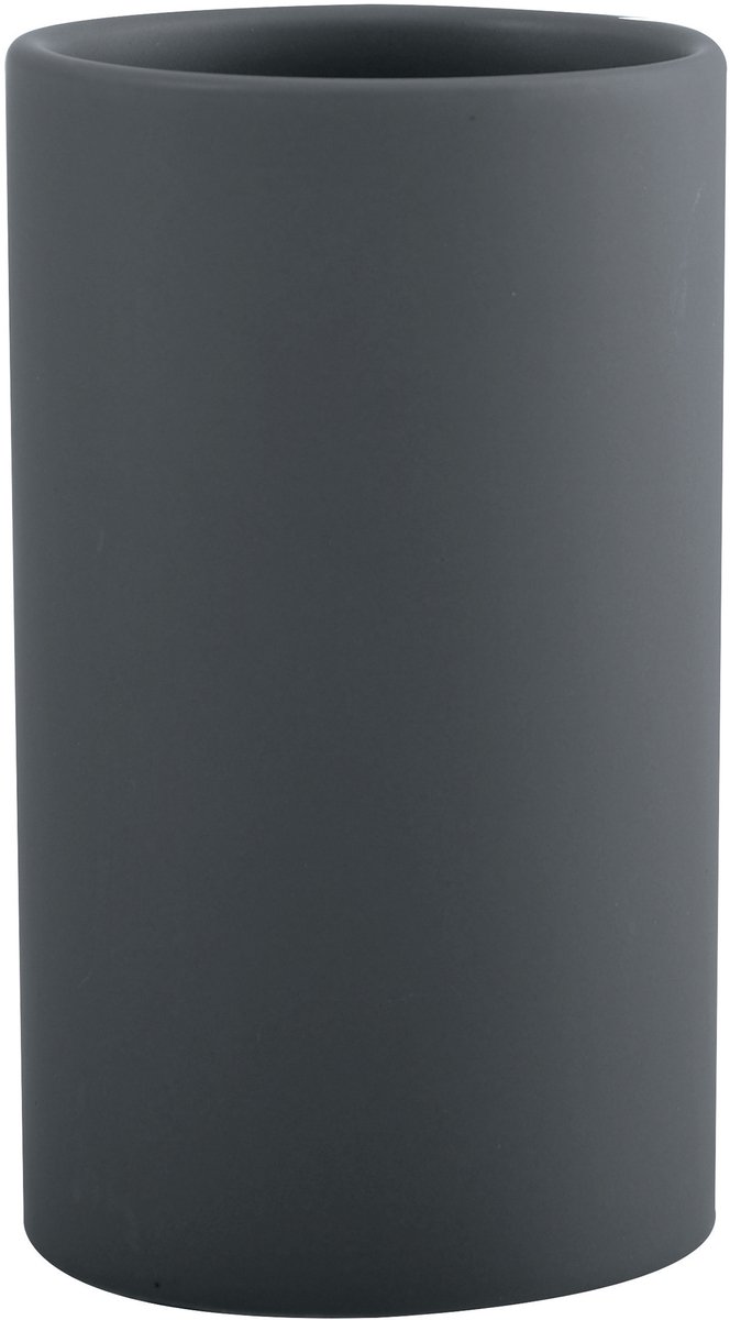 Spirella Tandenborstelhouder TUBE-MATT - Borstelhouder Beker voor Tandenborstel en Tandpasta - Mat Grijs - 7 x 11,5 cm