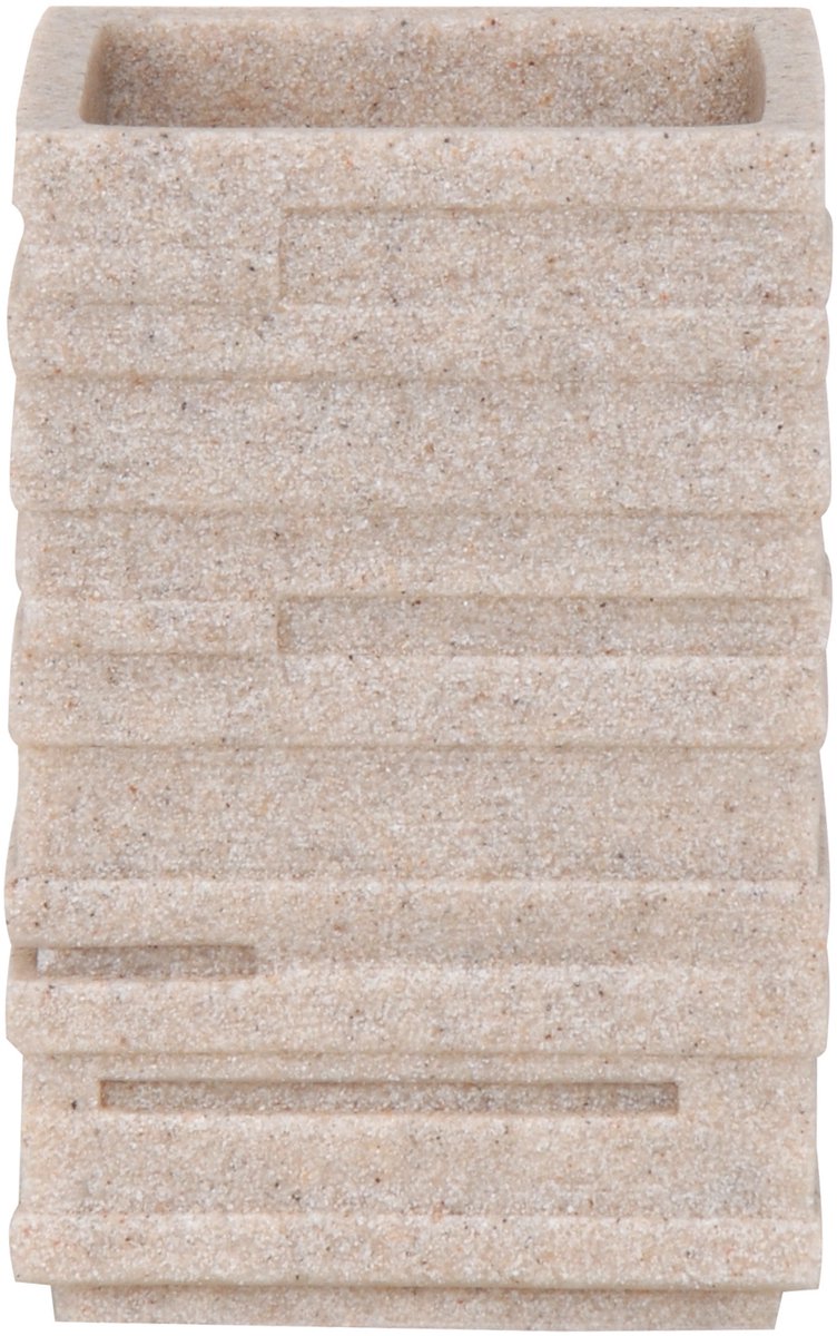 MSV Tandenborstelhouder LUND – Tumbler Badkamer voor Tandenborstel en Tandpasta – Vochtbestendig en Eenvoudig te Reinigen – 7,1 x 7 x 10,6 cm