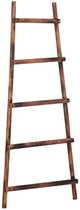 House of Seasons Ladderrek - L29 x B49 x H119 cm - Populierenhout - Bruin