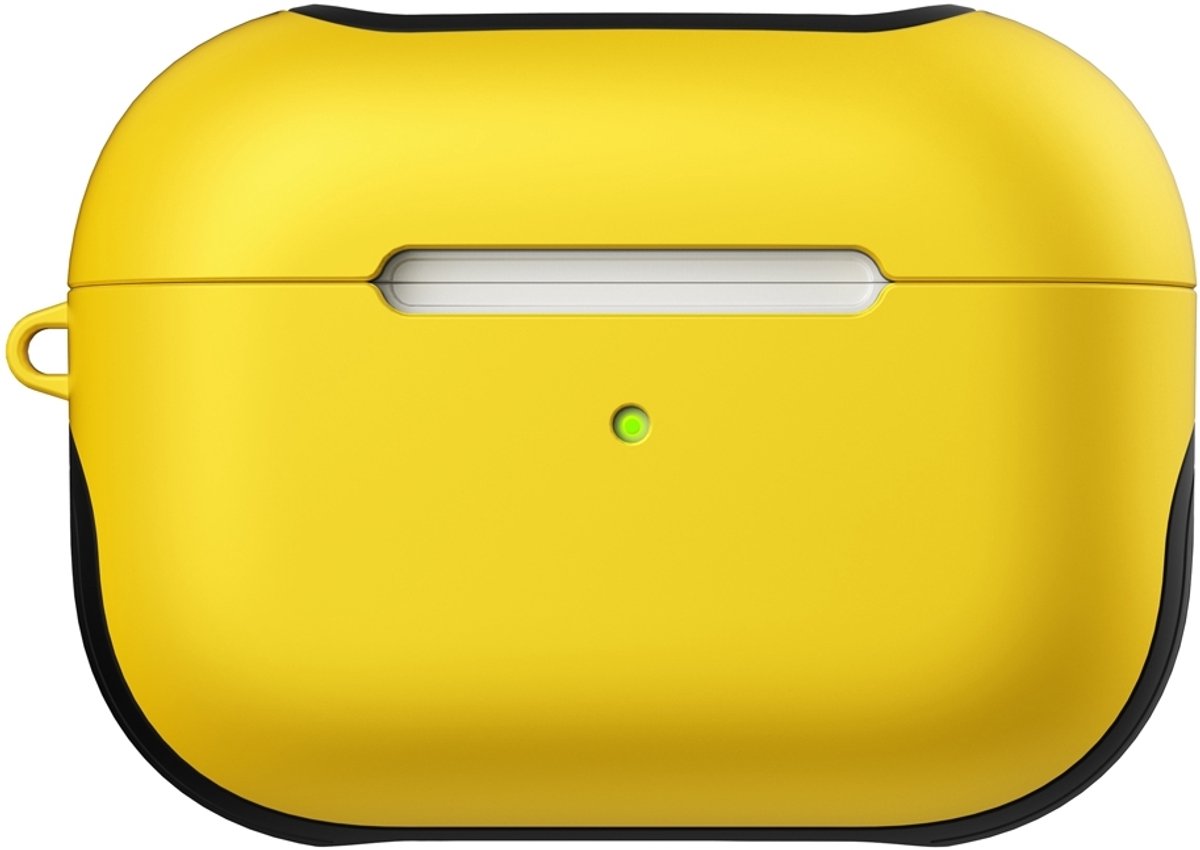 Mobigear Hoesje geschikt voor Apple AirPods Pro 1 Hardcase Hoesje | Mobigear FrosteD - Geel