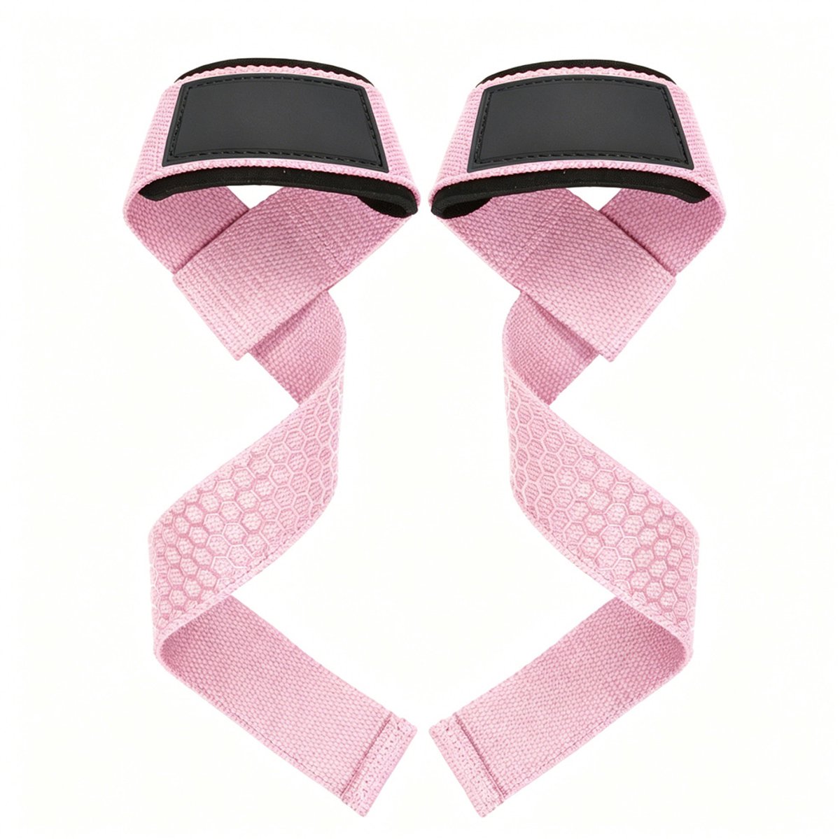 Verdikte tilband, geschikt voor krachttraining, bodybuilding en fitness – deadliftband – unisex, roze honingraatpatroon