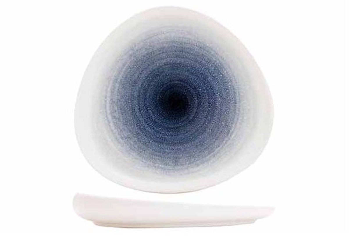 Nimbus Blue Dessertbord 23x21,6xh3,8cm Driehoekig