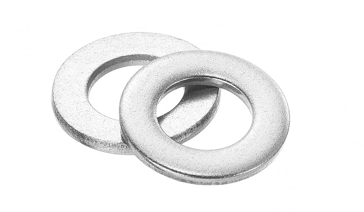 Platte sluitringen M5, roestvrij staal 304, 5,3 mm x 10 mm DE x 1 mm dikte voor schroefbouten, reparatiewerken, keukens, winkels en buitenbouw, zilver