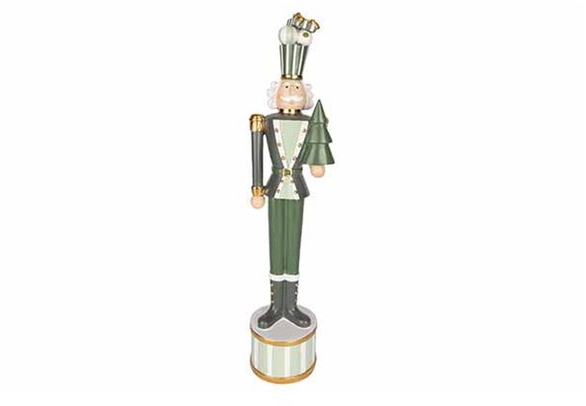 Notenkraker Gift Groen - Wit 9x11xh45cm Polyresin